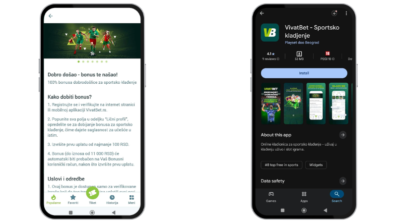 VivatBet Aplikacija