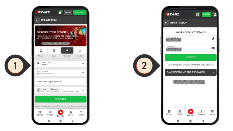 888STARZ Registracija