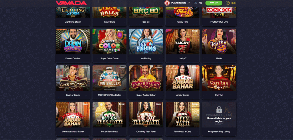 Vavada Live Casino