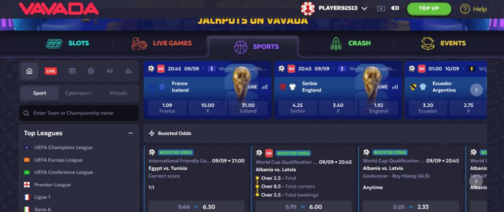 Vavada SportBetting