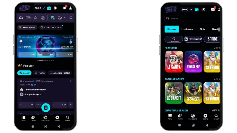 TurboWins Casino Mobile